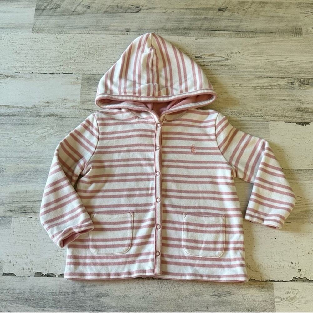 Ralph Lauren Baby Girl 24M Reversible Cotton Snap Closure
Hooded Jacket Pink